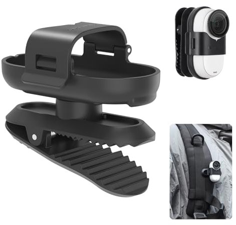 Camera Backpack Clip for Insta 360 Go 3s Accessories, 360 Rotation Quick Release Mount Hat Camera Clip for Backpack Compatible with Insta360 Go 3s Accessories