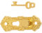 Generic 1 Set Dollhouse Door Lock Tiny Homes Little House Tiny Houses The House Small House Door Handles House Mini House Decorative Accessories Doll House Door Knocker Golden Alloy