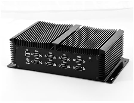 HSIPC Alder Lake 12th i7 8 Core 1255U industrail PC, Fanless PC, IPC with 32G RAM 1T SSD 6 COM, 3 HDMI, 2 GBE, GPIO, USB WiFi Included