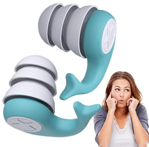 Ohrenstöpsel für Frauen, geräuschunterdrückende Ohrstöpsel aus Silikon, wiederverwendbar, DJ-, wasserdicht, bequem, für Geräte