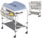 FIVMEN Wickelkommode Baby Mobile Klappbare Wickeltisch mit Rollen Wickelkombi mit Ablagefächern und Wasserbecken Baby Changing Table 50 kg Tragfähigkeit, Grau