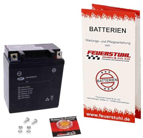 Gel Batterie für Yamaha DT 80 LC2, 1985-1997 (53V) wartungsfrei, einbaufertig (inkl. 7,50€ Pfand)