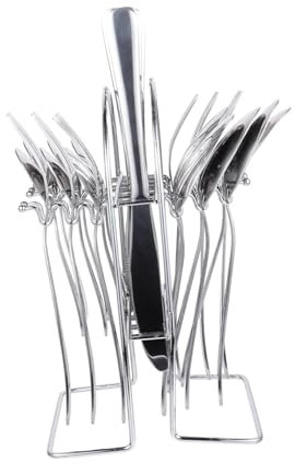 BEBEMOKO Edelstahl Küchenhelfer Mit Löffel Und Gabeln Geschirrset Für Zuhause Besteck in Pflanzenform Leicht Und Kreativ Für Reisen Und Picknicks