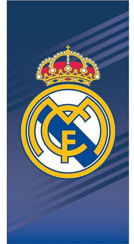 Asciugamano Real Madrid – Asciugamano ufficiale con design esclusivo, scudo e colori del club, ideale per spiaggia, piscina, bagno o sport, accessorio pratico per gli appassionati di calcio