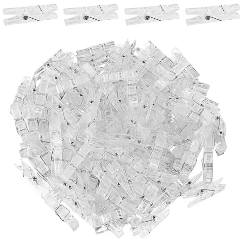 100 Stück Wäscheklammern aus Plastik - Mini Klammern für Fotos Aufhängen, Klein & Vielseitig Praktisch