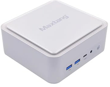 Maxtang Gaming Mini PC AMD Ryzen 8845HS [up to 5.1GHz] DDR5 5600MHz [up to 96GB] M.2 2280 NVMe Mini Desktop Computer USB4 Security Lock (NO Ram NO SSD NO OS, Pearl White)