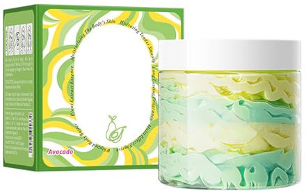 Geschlagene Körperbutter, Feuchtigkeitsspendende Feuchtigkeitscreme Für Die Nährende Körperpflege, Buttercreme, Multicreme, Straffend & Liftend, Nicht Fettend, Für Alle Hauttypen (Avocado, 180g)