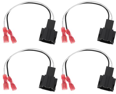 EMSea 4pcs Car Speaker Adapters Plug Lead Connectors Cable Compatible with Mercedes A B C E