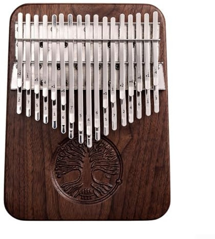 Kalimba de 34 teclas de nogal negro con paquete de accesorios, perfecta para músicos en casa o (llave C)