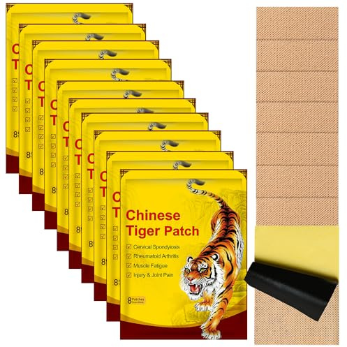 Schmerzlinderung Patch, 80 Stück tiger balm pflaster, Schmerzpflaster, Chinesische Ferninfrarot Pflaster Schnelle & Lang Anhaltende Schmerzlinderung für Muskelkater Rückenschmerzen Gelenkschmerzen