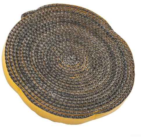 Eawfgtuw Dichtungsband für 4 m Kamin-Dichtung, 10 x 2 mm, für Glastüren, Ofen, Ersatz, Baumwolle, hochbeständiges Dichtungsband für Kamine u