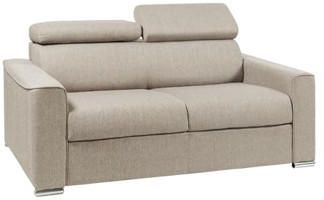 Vente-unique - Schlafsofa 2 Vizir - Polyester - beige