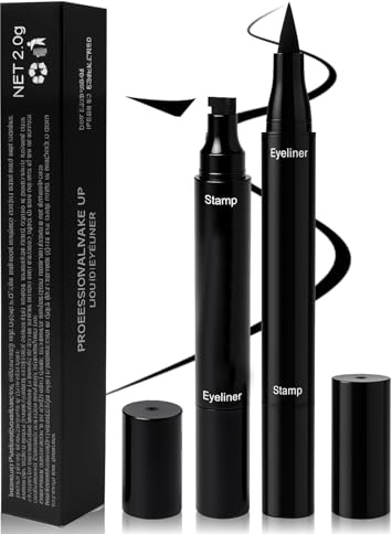 Delineador de Ojos Waterproof,Delineador de Ojos Fluido y Secado Rápido,Fácil Aplicación y Larga Duración,Negro Lapiz Larga Duración Y Fácil Quitar para Oficina y Fiesta