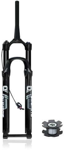 LHHL Forcella Ammortizzata per Mountain Bike 27,5/29'' Boost Forcella Ad Aria MTB Corsa 120mm Regolazione del Ritorno 15x110mm Perno Passante Anteriore Bloccaggio Remoto(Black Tapered,29'')