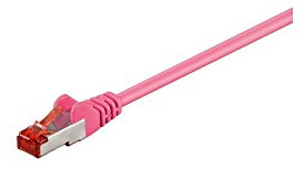 MicroConnect 1 m Cat6 S/FTP (sstp601pi S-STP) Pink – (RJ45 Network Cable RJ-45 Male/Male Category 6 S/FTP (S-STP,), Pink)