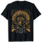 Native American Indian Chief Dream Catcher Wolf Feathers Art T-Shirt