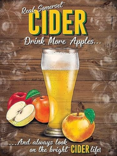 Small (150 x 200mm) Metal Sign - Cider - Drink More Apples