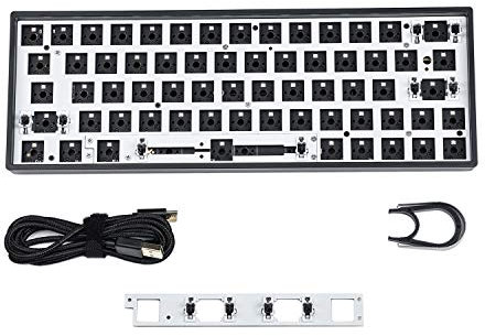 Skyloong 64 GK64 GK64x RGB Hot Swap Programmable Wired Case PCB Plate Cherry MX Keyboard DIY kit Replacable Space