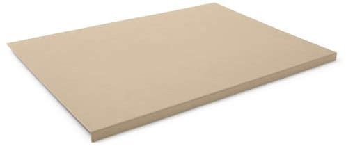 Eglooh - Talia - Gewinkelte Schreibtischunterlage Leder Beige cm 70x50 - Modernes Design, Innenseele aus Stahl mit L-geformtem Vorderprofil und rutschfester Boden - Made in Italy