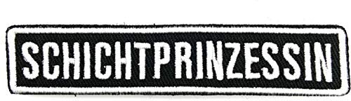 polizeimemesshop Namensschilder 2.0 Schichtprinzessin Textil Patch mit Klett - Polizei