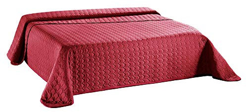 Aqua-Textil Dreamlike Tagesdecke 180 x 250 cm Bordeaux rot Mikrofaser Bettüberwurf leichte Wattierung Steppdecke