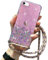 LCHULLE Custodia a catena per iPhone 6 Cover,iPhone 6S Cover con Cordino Glitter Trasparente Custodia Regolabile collana protettiva Cover silicone trasparente Case per iPhone 6/6S Rosa