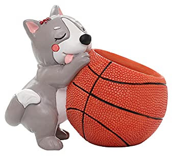 Plant Pot Succulent Flower Pot Cactus Pot Planter Bonsai Basketball Shaped Flower Pot Creative Succulent Plant Container Storage Bowl Home Office Desktop Decoration-11X9.5X9.5Cm