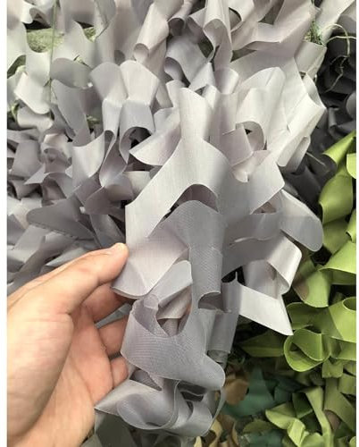 Filet De Camouflage Gris, Filet De Camouflage Renforcé Militaire, Crème Solaire Extérieure Et Filet D'ombrage Respirant, pour Jardin, Pergola, Décoration Militaire,4x5m(13 * 16.4ft)