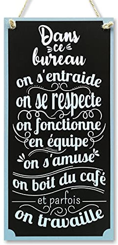 CARISPIBET Dans ce bureau | enseignes décoratives décoration d'intérieurs décor de maison 30 x 15 cm
