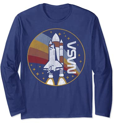 NASA Shuttle Launch Rainbow Long Sleeve T-Shirt