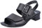 Rieker Femme 62663 Sandale, Noir, 36 EU