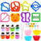 36Stück Ausstechformen Brot Toast, Gemüse Sandwich Ausstecher, Edelstahl Cookie Plätzchen Keks Cutter, Tierform Gemüseschneider bento zubehör kinder mit 10 Karikatur Zahnstocher und 2 Pinsel
