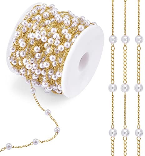 BEEFLYING Perlenkette mit Spule, Kupfer-Halskette, Armbänder, Ketten für Schmuckherstellung, Bastelbedarf, 10 m