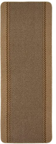 THE RUGS - Machine Washable Area Rugs & Runners for Living room, bedroom kitchen hallways Bordered Design|Beige 100x67 cm