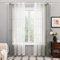 Deconovo Tende per Interni in Voile Trasparenti per Camera da Letto, Tende 2 Pannelli Sfumate per Salotto Moderne con Occhielli, 140x270 CM Grigio Chiaro