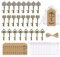 PLCatis Key Bottle Openers Wedding Favours 24-Pack Christmas Key Vintage Touch Party Table Favours Three Different Designs with Note Cards Bags Strings