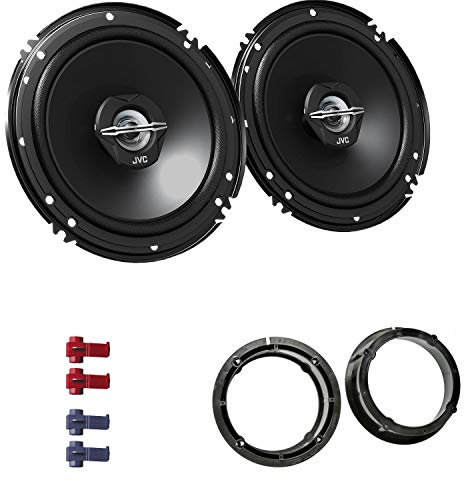 JVC CS-J620X Auto Lautsprecher 16,5 cm mit Einbauset passend für VW Volkswagen Passat Variant (3B/3BG) 1997-2005 Türen vorne/hinten 600 W 165mm 2 Wege Koax