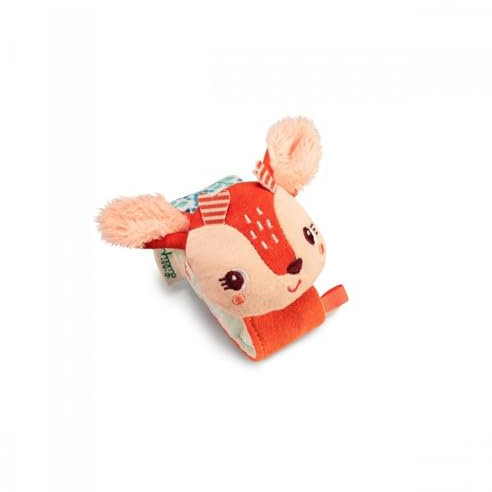 Lilliputiens - Hochet bracelet en coton bio Stella le Faon - Jouet sensoriel doux pour poignet ou cheville avec grelot et papier froissé - Stimule la vue et l’ouïe - Pour bébés dès 1 mois - 83387