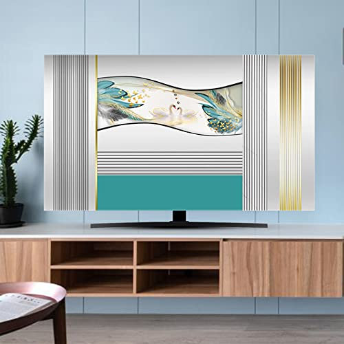 Generic Haushalts-TV-Abdeckung Staubtuch, im Querformat Bedruckt, wasserdicht, verblasst Nicht, TV-Bildschirmschutzfolie, Stoff, für 32 bis 80 Zoll LED, LCD, OLED Smart TV/A/80 Zoll