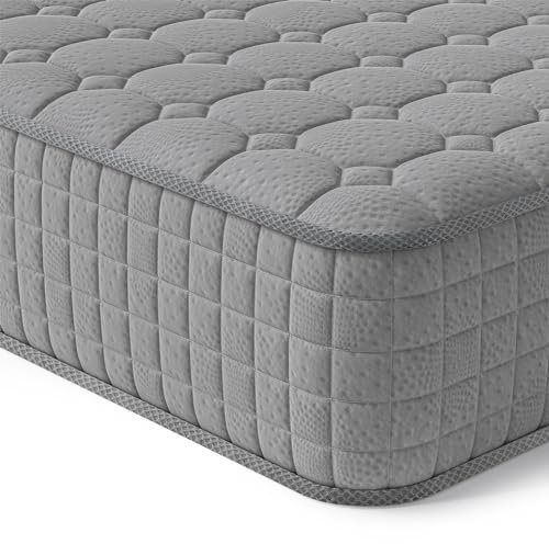 Vesgantti Matratze 160x200 7-Zonen Federkernmatratze 24cm Taschenfederkernmatratze Mittelfeste Orthopädischem Tonnentaschenfederkernmatratze (H3-grau, Tight-top 24cm)