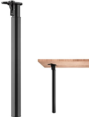 XLHWJCP Pieds de Meubles Pied Table Rabattable avec Vis Pieds de Support réglables Pied Pliable Support de Table Réglable en Hauteur pour Table Lit Canapé Camping Car (70-120cm,Black)
