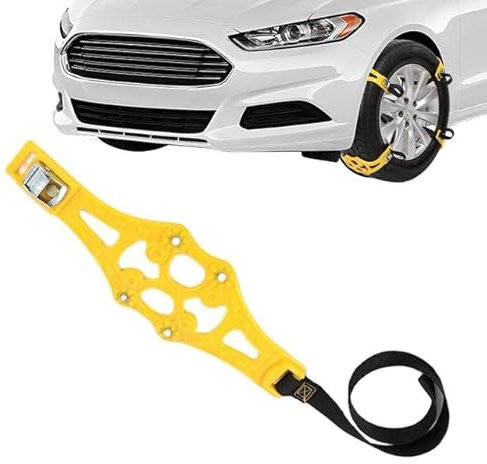 8 Stück Auto Schneeketten,für Dacia Duster Logan Sandero Solenza Spring,Verstellbare Universal,für Reifenbreite 165-265mm,Yellow