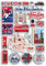 A4 Aufkleberbogen London Sehenswürdigkeiten Vinyl Aufkleber – England City UK Big Ben Stempelflagge Reise Urlaub Kultur Scrapbook Gepäck Geschenk #79558
