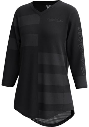 Missief Damen-Trikot, geteilte Streifen, Schwarz, Größe S