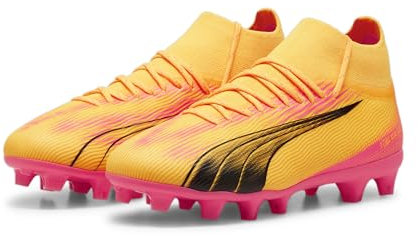 Puma Unisex Youth Ultra Pro Fg/Ag Jr Soccer Shoes, Sun Stream-Puma Black-Sunset Glow, 1 UK