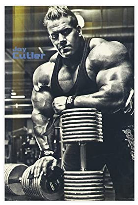 KOURT Jay Cutler Bodybuilding Fitness Motivationsposter 1 Leinwandposter Wandkunst Dekor Druck Bild Gemälde für Wohnzimmer Schlafzimmer Dekoration Rahmen: 30 x 45 cm