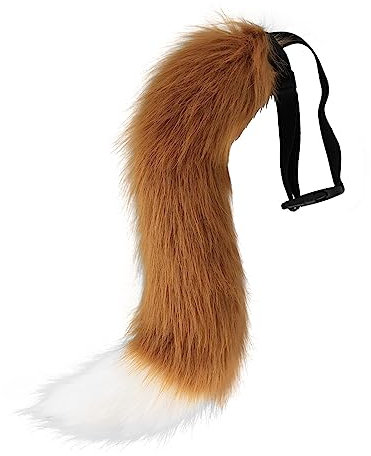 Halloween Plüsch Fuchsschwanz,Schwanz Plüsch Kunstpelz Tail Langer Fuchsschwanz Cosplay Kunstpelz Fuchsschwanz Tails Pelzimitat Halloween Kostüm Fuchsschwanz für Erwachsene Cosplay Rollenspiele