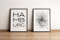 2er Poster Set Hamburg - Stadtplan und Schriftzug Poster - Stadtkarte Hamburg (50x70cm)