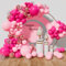 Ballon Girlande Rosa, 116pcs Hot Pink Rosegold Luftballon Girlande Set mit RoseRot Macaron Rosa Konfetti Ballon, Luftballon Geburtstag Frau Mädchen Dekoration für Brautparty, Babyparty, Hochzeit Party