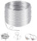Alambre de Aluminio 2mm, 50m Flexible y Moldeable Alambre Manualidades, Anodizado Aluminio Alambre para Esculturas, Joyas, Modelado de Esqueleto, Abalorios, Hacer Guirnalda y Árbol de Bonsái